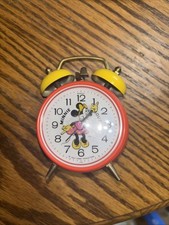 Vintage Bradley Walt Disney Productions Minnie Mouse Alarm Clock 4 inches