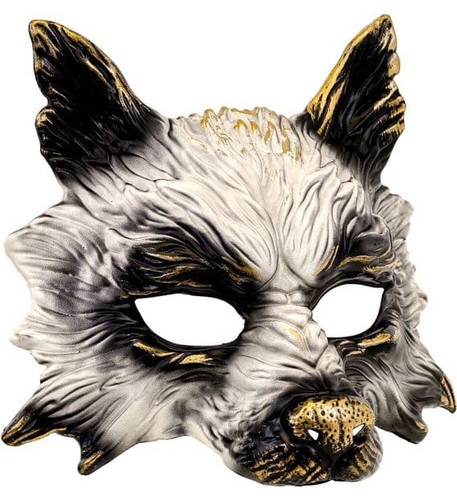 Wolf mask adult animal half - adult,