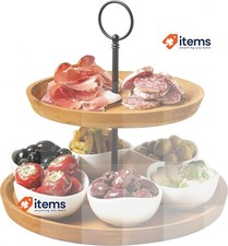 Artesa Food Serving Stands Food Display With 6 Mini Proclain Bowls