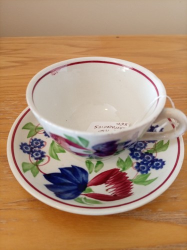 Antique stick spongeware cup - stick,