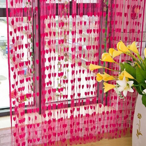 1pcs door curtain love - curtain, heart