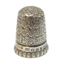 Charles Horner Victorian Sterling Silver No. 6 Sewing Thimble Antique 1899