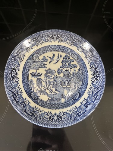 Churchill blue willow pattern - churchill,