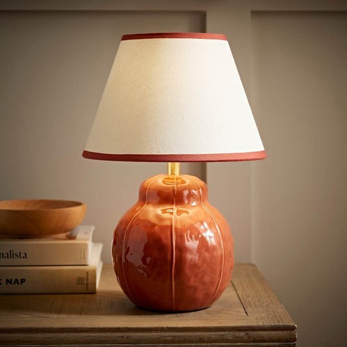 Burnt orange ceramic table - burnt,