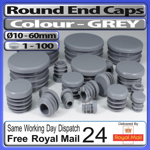 Grey round tube inserts - round,