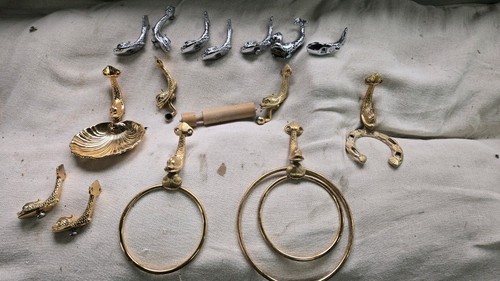Vintage gold plated dolphin - gold,
