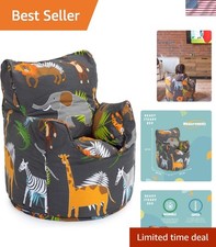 Comfy Toddler Armchair with Back Support - Stylish, Easy Clean, & Fun Design