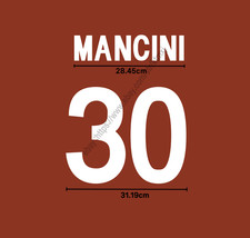 2002 AS Roma Home Name Set – MANCINI #30 (Heat Transfer PU Patch) | Custom Print