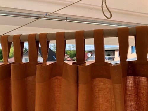 Cinnamon cotton curtains - cinnamon,