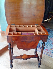 Victorian Walnut Sewing Table