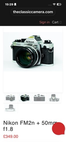 Nikon fm2 silver 35mm film - film, slr
