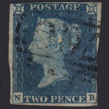 D4_00 GB QV 1840 2d BLUE PLATE