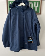 BNWT Trespass TP50 3000MM Ladies Size XXL UK 18 Navy Blue Waterproof Jacket Coat