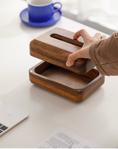 Wooden tissue box napkin - box,
