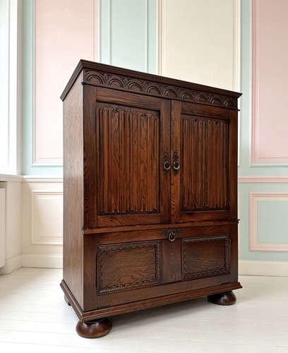 Vintage antique oak - vintage, tallboy