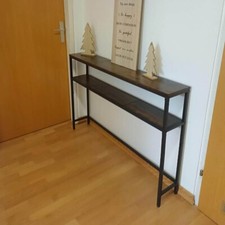 Slim Hallway Console Table Hall Entryway Living Room Industrial Furniture Shelf