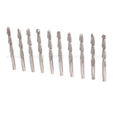 10pcs Ball Nose Double Flute CNC Router Bits 1/8" 3.175mm 22mm