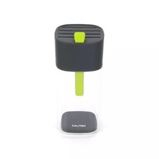 CALITEK Knife Block Universal Kitchen Knife Holder Rack with Sharpener Grey 