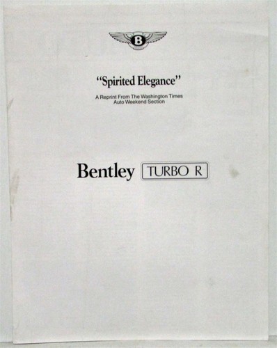 1992 bentley turbo - r, spirited