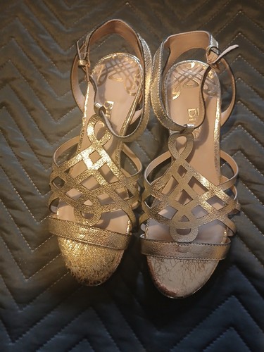 Biba gold party sandal shoes - gold,