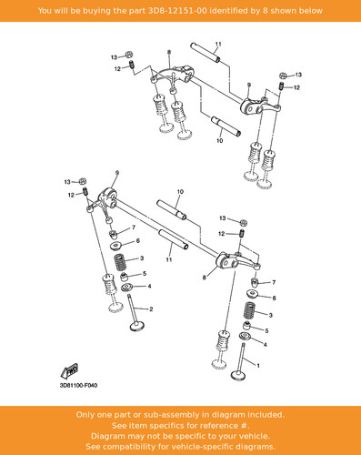 Yamaha arm valve - valve, rocker