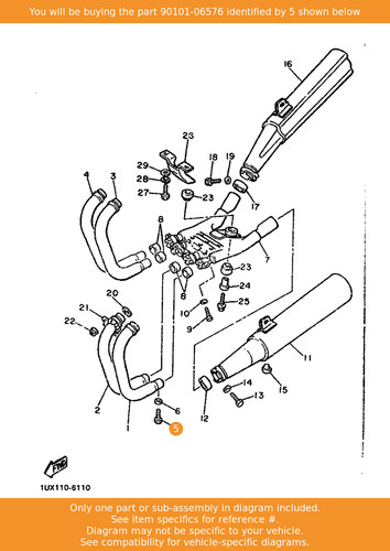 Yamaha bolt 90101 06576 oem - yamaha, bolt,