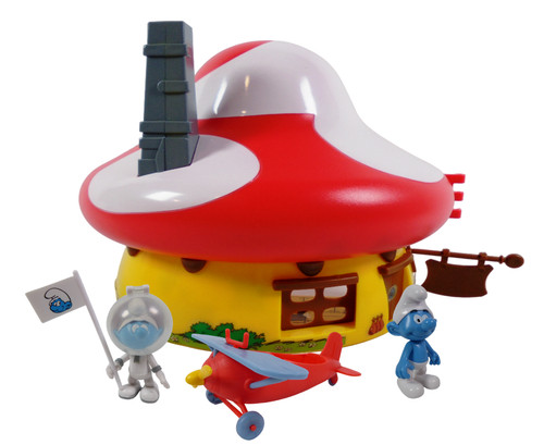 Smurfs house with action - house,
