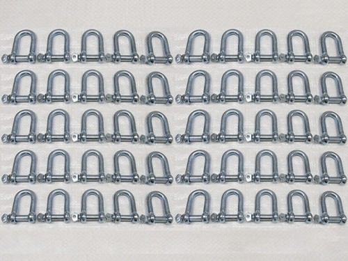 Galvanised steel dee shackle - steel,