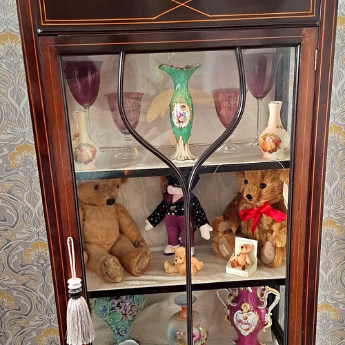 Brown wood glass front - brown, &