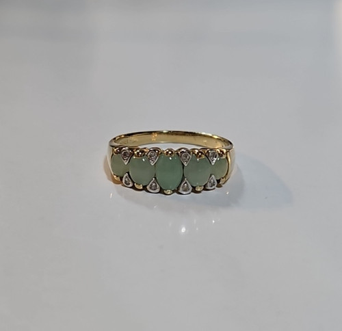 9ct yellow gold jade - gold,, and