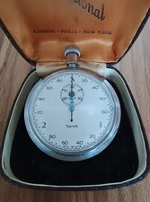 Smiths of England Rare Vintage 1/100th Military Stopwatch Works Well GC 2 Hands 