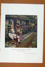 Original Old Antique Print