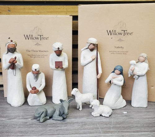 Willow tree nativity - tree, three