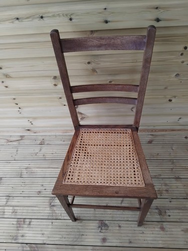 Edwarian cane seat chair - cane,