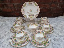 Vintage Hammersley Flower green pattern 1658 tea service Set#1