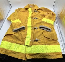 Vintage Fire Department Coat Canvas Firefighter Lined Jacket Size 46R