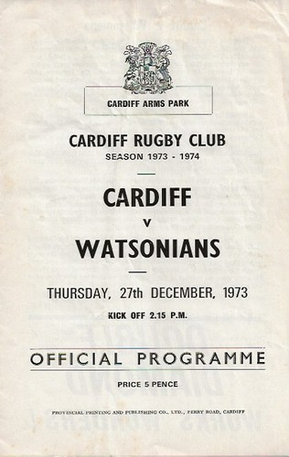 Cardiff rfc v - rfc, (wales)