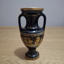 Greek Vase Urn Black Real Gold