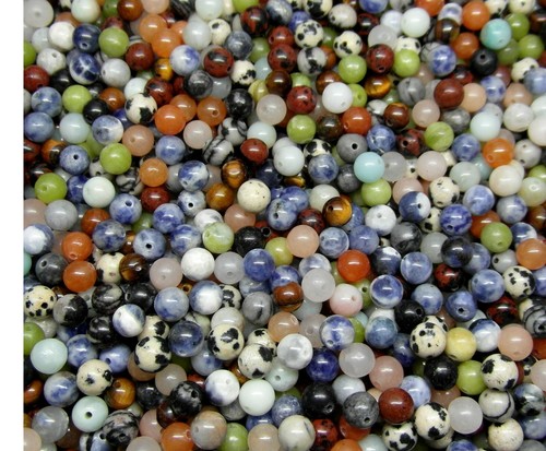 Gemstone round beads mixed - round,