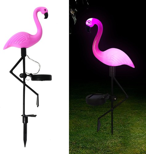 3pcs led solar flamingo - 3pcs, lights