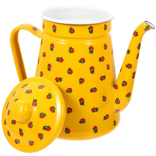1pc yellow enamel coffee - enamel,
