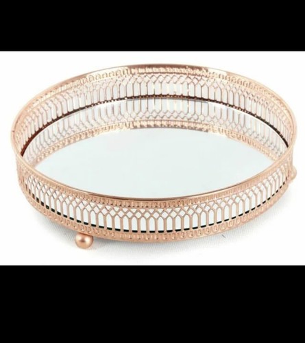 Copper effect mirror tealight - effect,