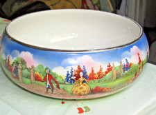 Vintage 1930s Newhall Pottery Hanley Merrie England 9" Fruit Bowl Plant Pot Dish