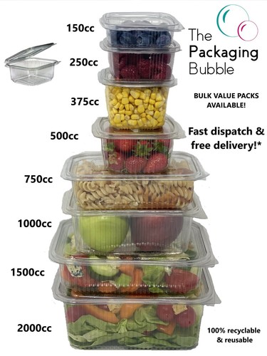 Clear hinged lid salad - clear,