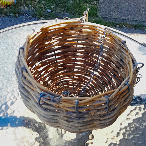Vintage round wicker - ,