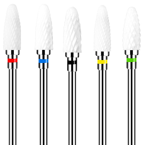 Ceramic nail drill - bits, set