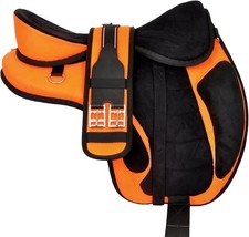 Synthetic Freemax Treeless Horse Saddle Orange 15Inch Comfort Lightweight Design