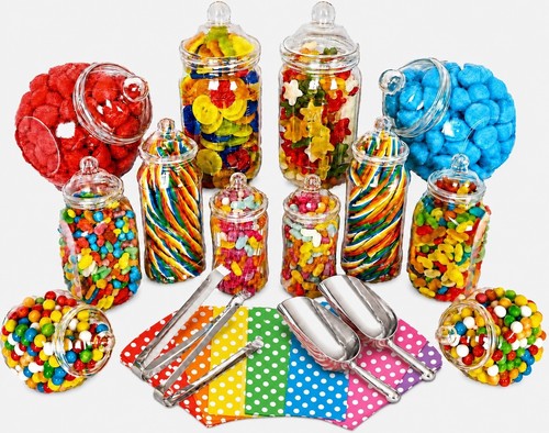 Jumbo plastic sweet jars - sweet,