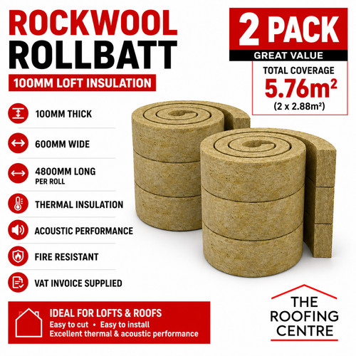 Rockwool rollbatt 100mm loft - rockwool,