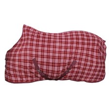 Horse Rugs Stable Fleece Rug 250G Fill Winter Standard Neck Check Red